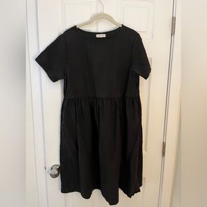 Tradlands Nico loose babydoll dress size M black Tencel linen